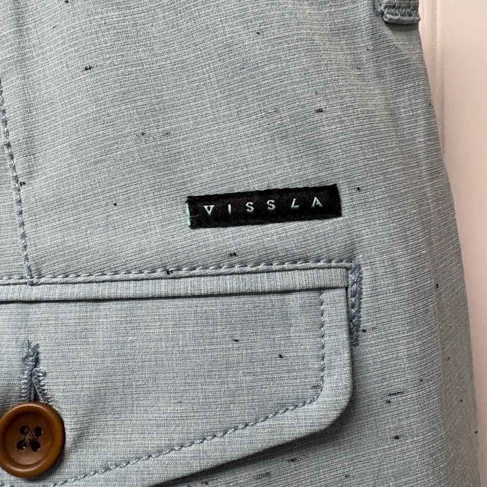 NWT VISSLA Canyons Walkshorts Stone Blue Size 32 - Picture 6 of 7